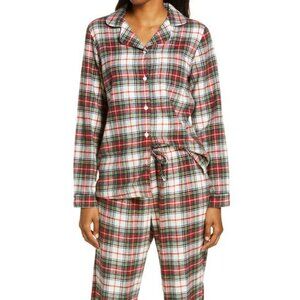 LL Bean Stewart Tartan Plaid Flannel Pajamas Set Classic and Cozy! Small PETITE